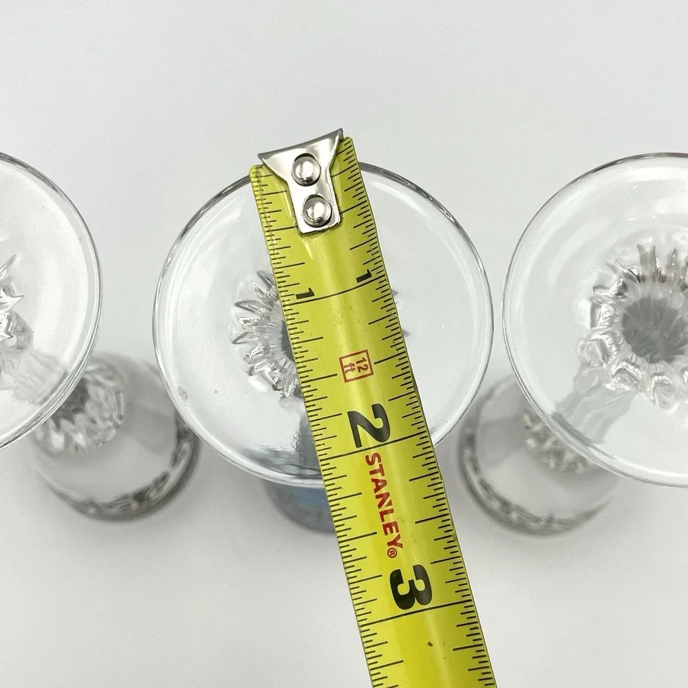 Vintage 1960s Italian Platinum Overlay Cordial Liquor Glasses Set of 3 Decorated